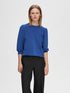 Selected Femme Tenny 3/4 sweat top dazzling blue